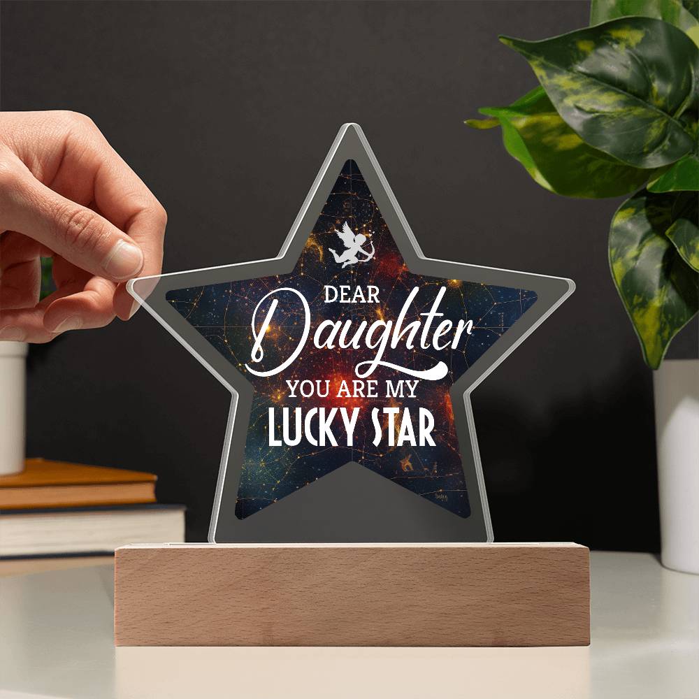 You Are My Lucky Star - Printed Acrylic Star Plaque - Glittering Heights