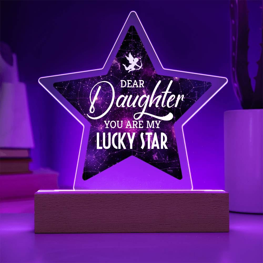 You Are My Lucky Star - Printed Acrylic Star Plaque - Glittering Heights