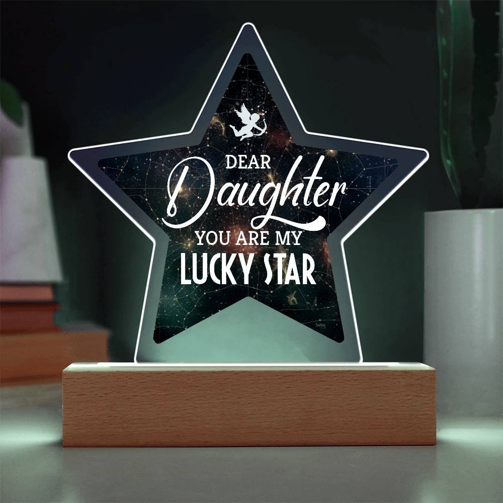 You Are My Lucky Star - Printed Acrylic Star Plaque - Glittering Heights