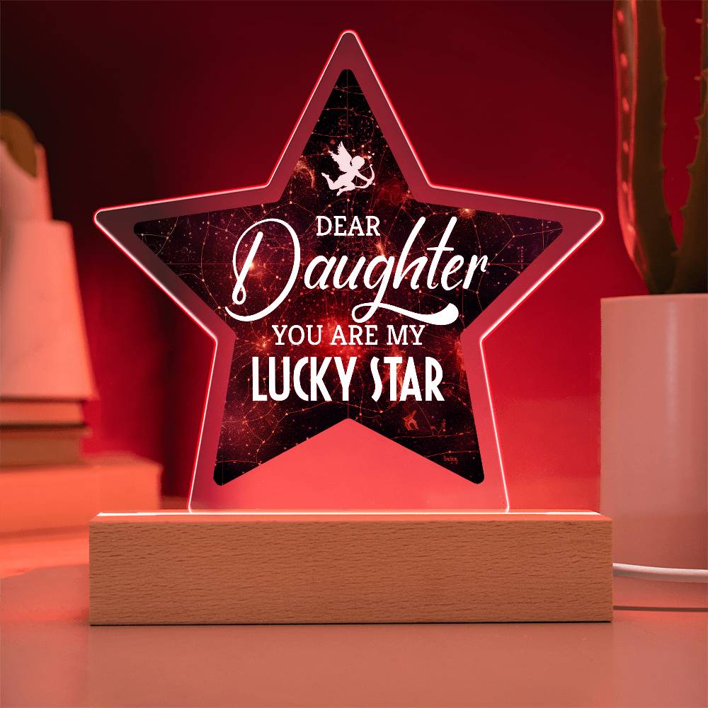 You Are My Lucky Star - Printed Acrylic Star Plaque - Glittering Heights
