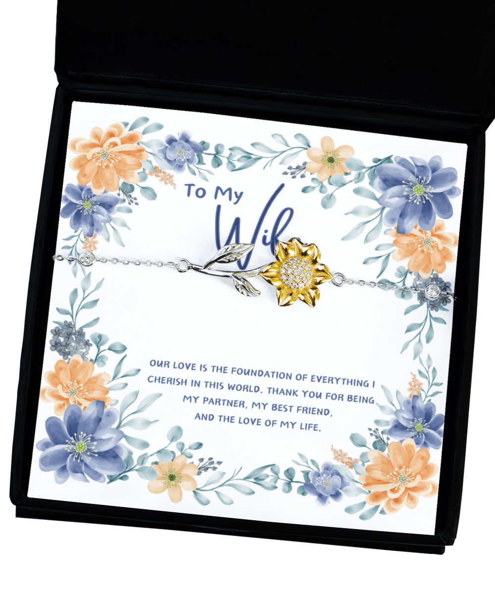 You Are My Sunshine - Golden Sunflower Bracelet - Glittering Heights
