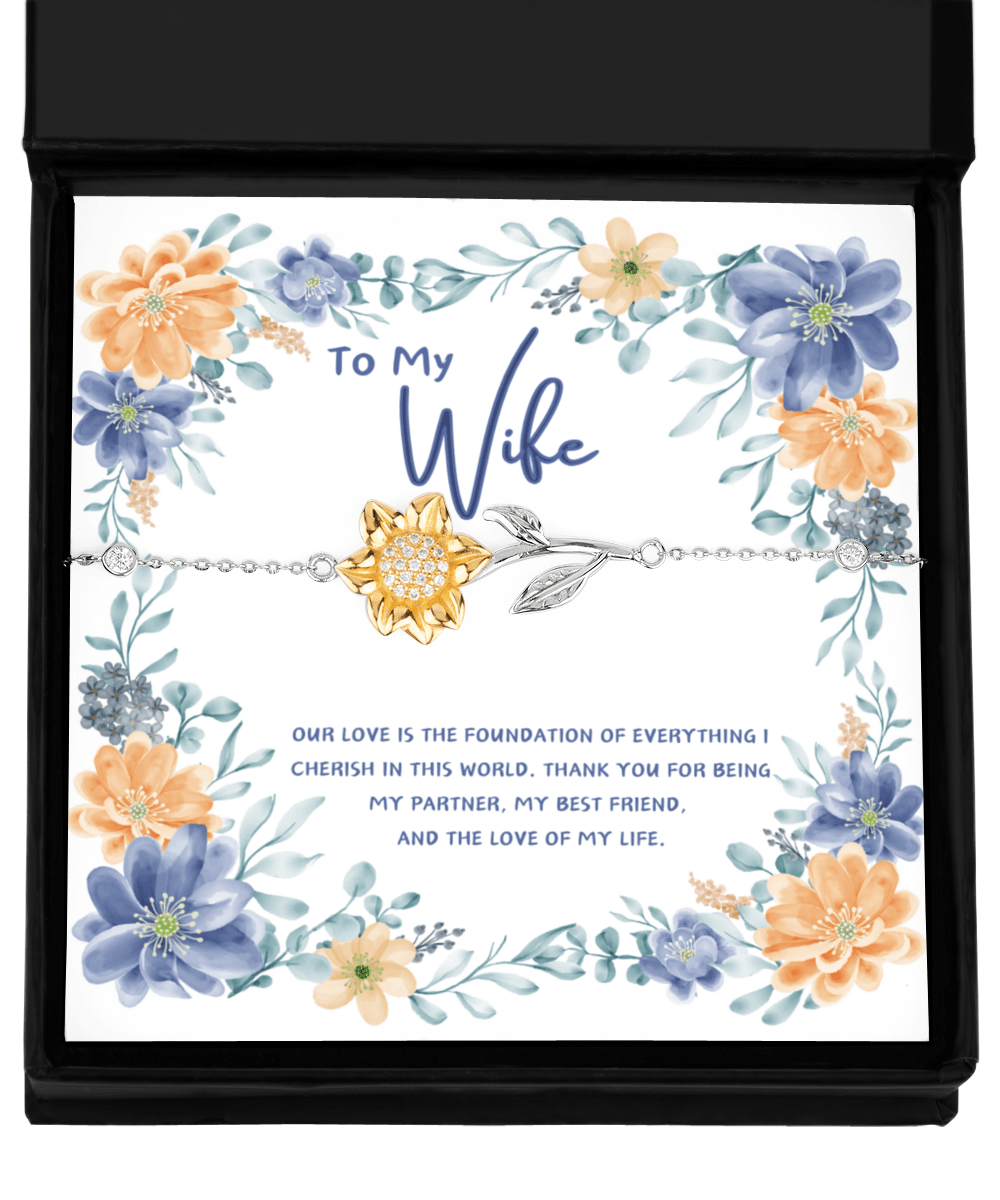 You Are My Sunshine - Golden Sunflower Bracelet - Glittering Heights