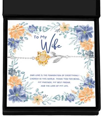 You Are My Sunshine - Golden Sunflower Bracelet - Glittering Heights