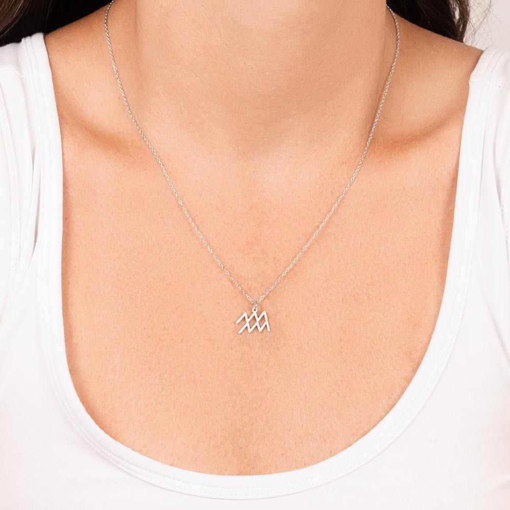 Your Horoscope Necklace - Aquarius - Glittering Heights