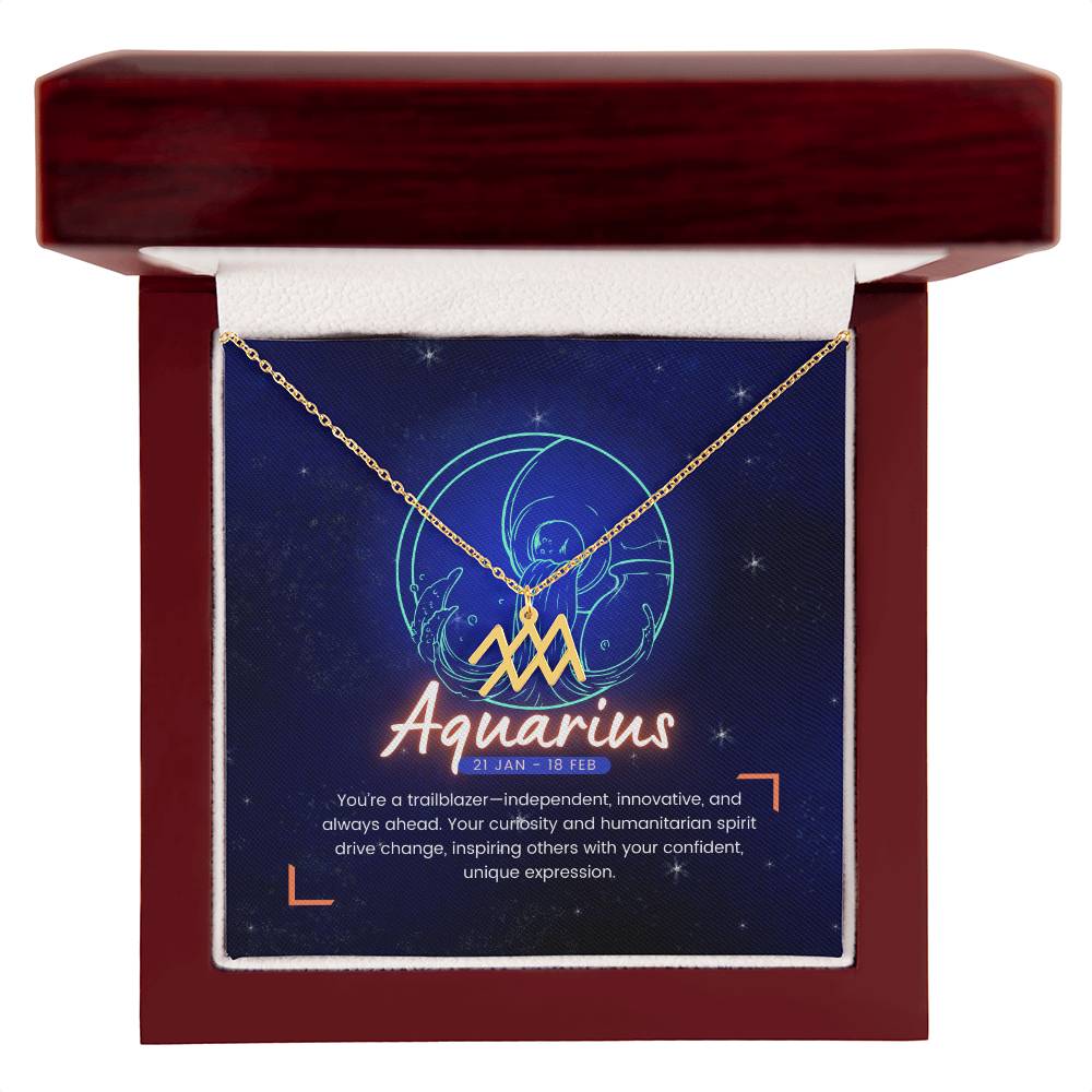 Your Horoscope Necklace - Aquarius - Glittering Heights