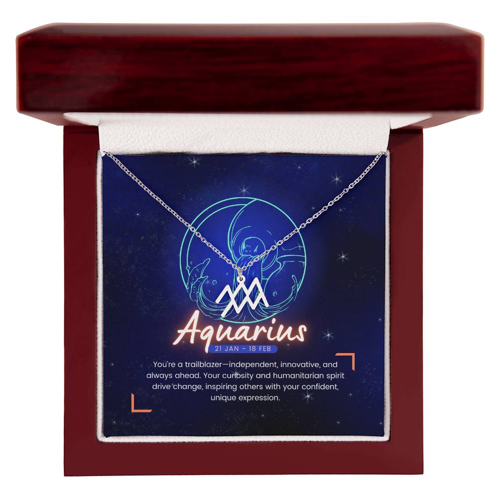 Your Horoscope Necklace - Aquarius - Glittering Heights