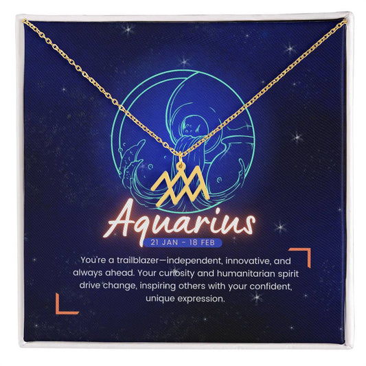 Your Horoscope Necklace - Aquarius - Glittering Heights