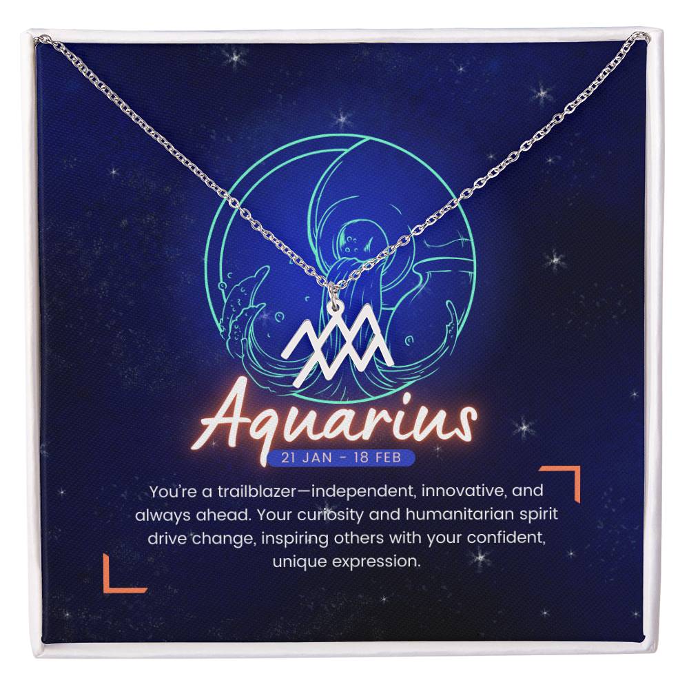 Your Horoscope Necklace - Aquarius - Glittering Heights