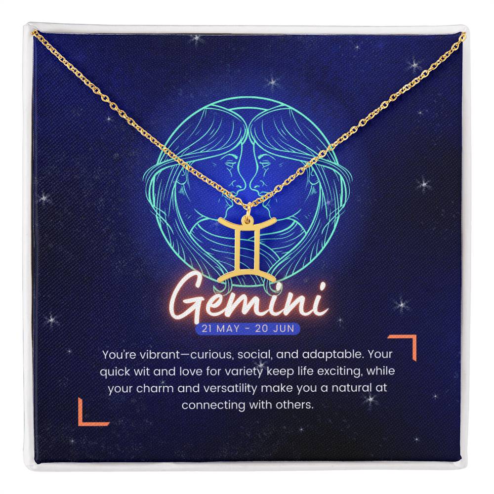 Your Horoscope Necklace - Gemini - Glittering Heights
