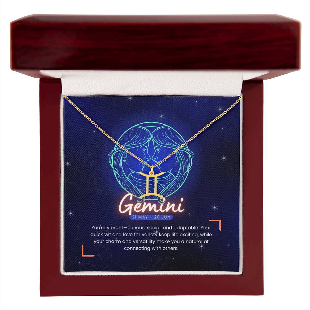 Your Horoscope Necklace - Gemini - Glittering Heights