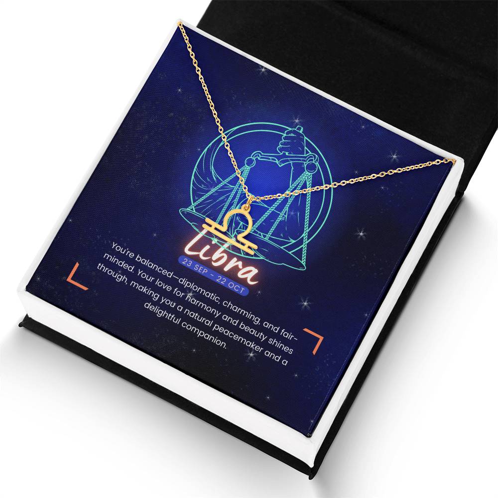 Your Horoscope Necklace - Libra - Glittering Heights