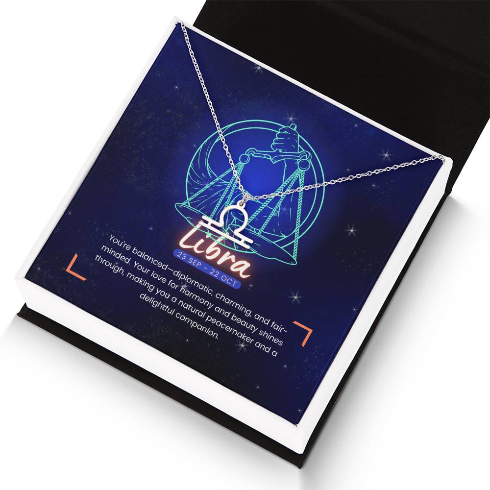 Your Horoscope Necklace - Libra - Glittering Heights