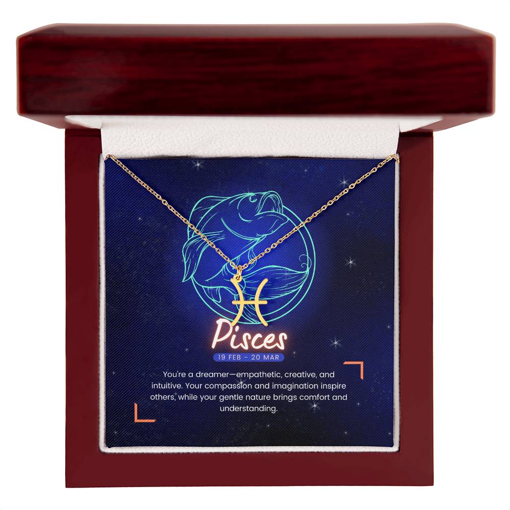 Your Horoscope Necklace - Pisces - Glittering Heights
