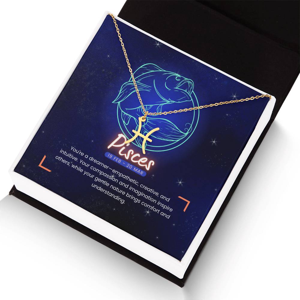 Your Horoscope Necklace - Pisces - Glittering Heights