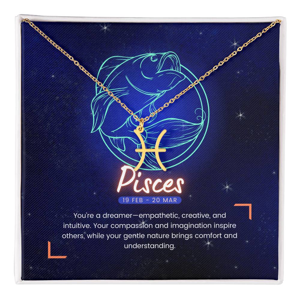 Your Horoscope Necklace - Pisces - Glittering Heights