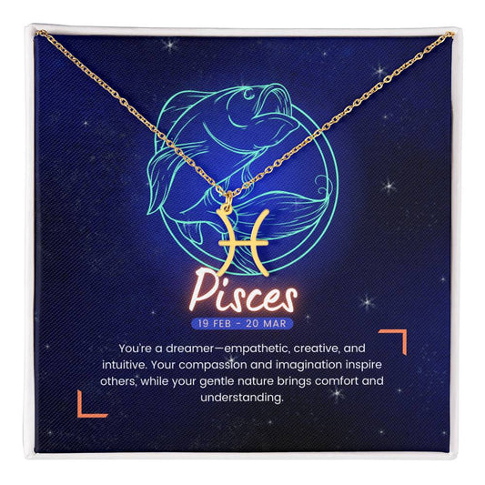 Your Horoscope Necklace - Pisces - Glittering Heights