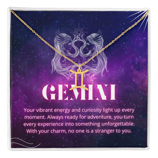 Your Zodiac Necklace - Gemini - Glittering Heights