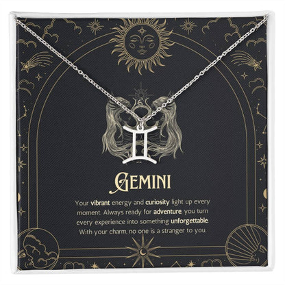 Your Zodiac Necklace - Gemini - Glittering Heights